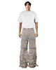Cargo Wide Pants Washed Blue
