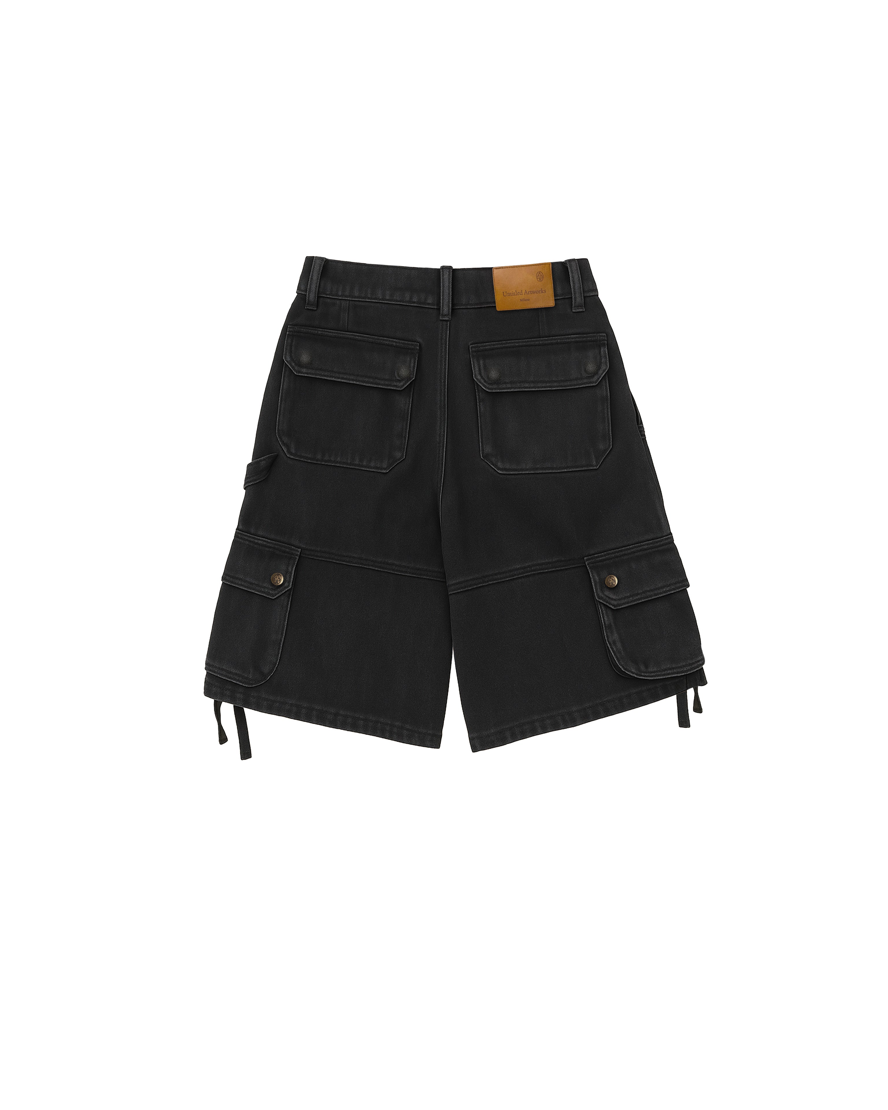 Washed Black Cargo Shorts
