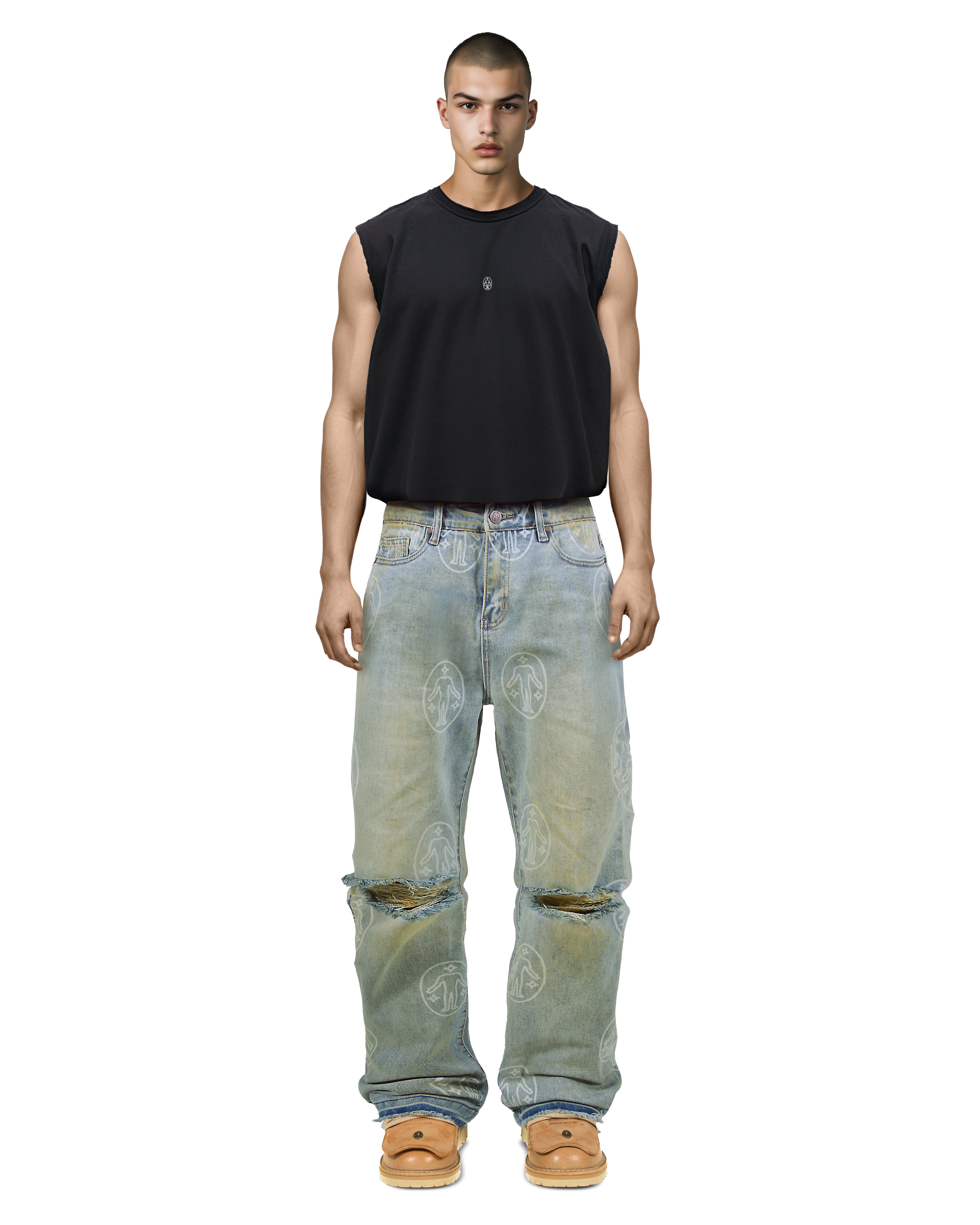 Denim Pants Allover Logo (AS)