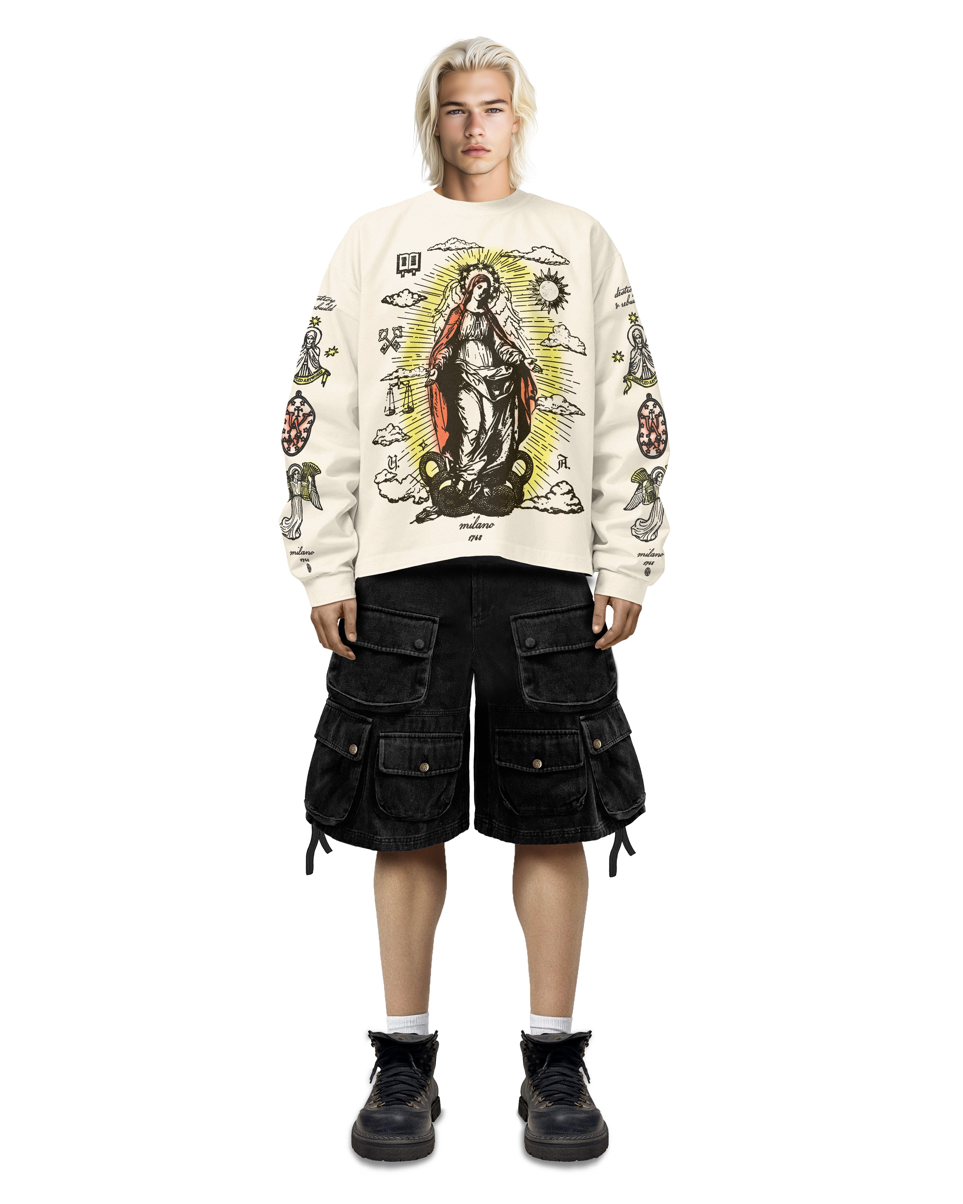 Sacred White Long Sleeve T-Shirt