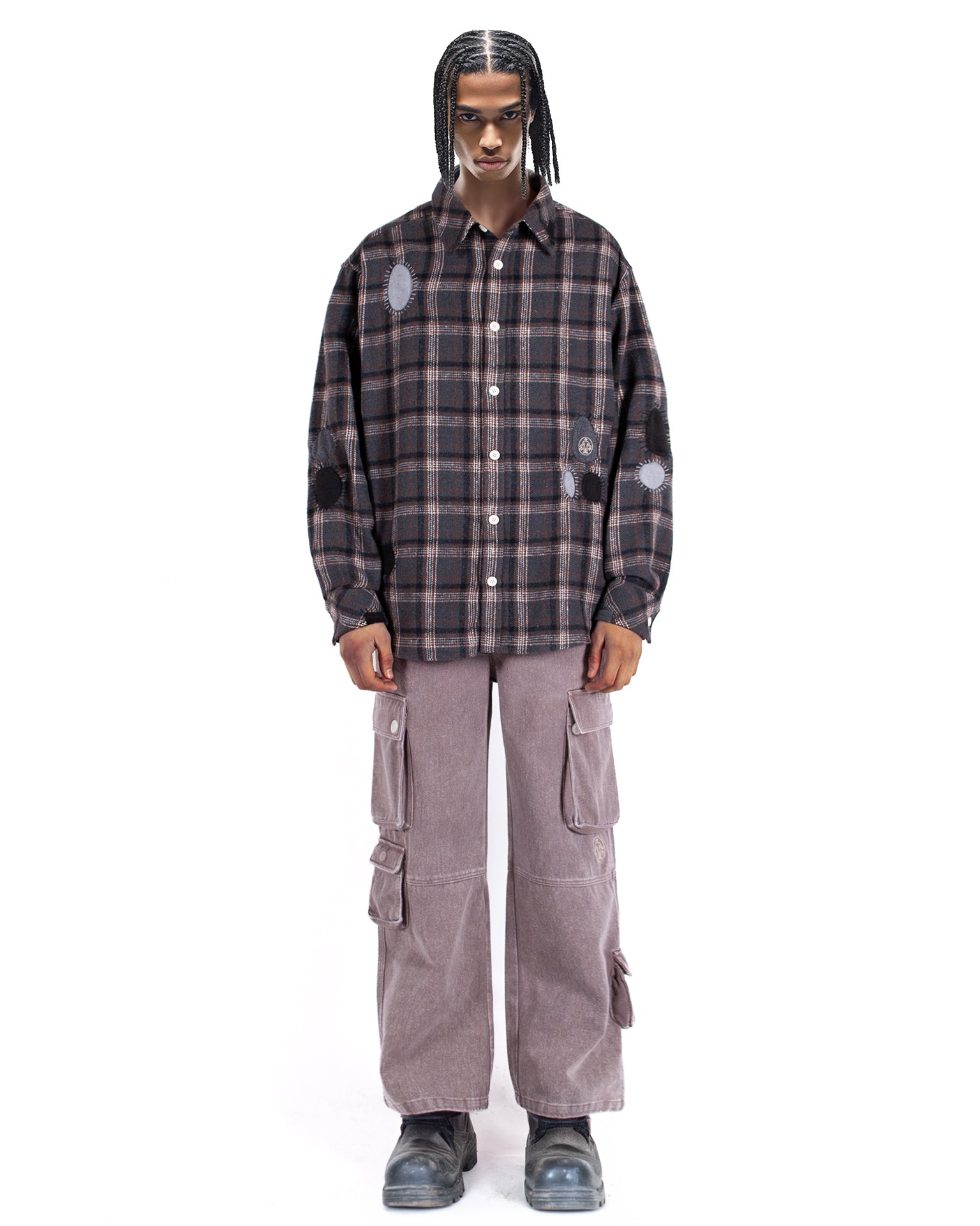 Shirt Check Flannel Storm Grey