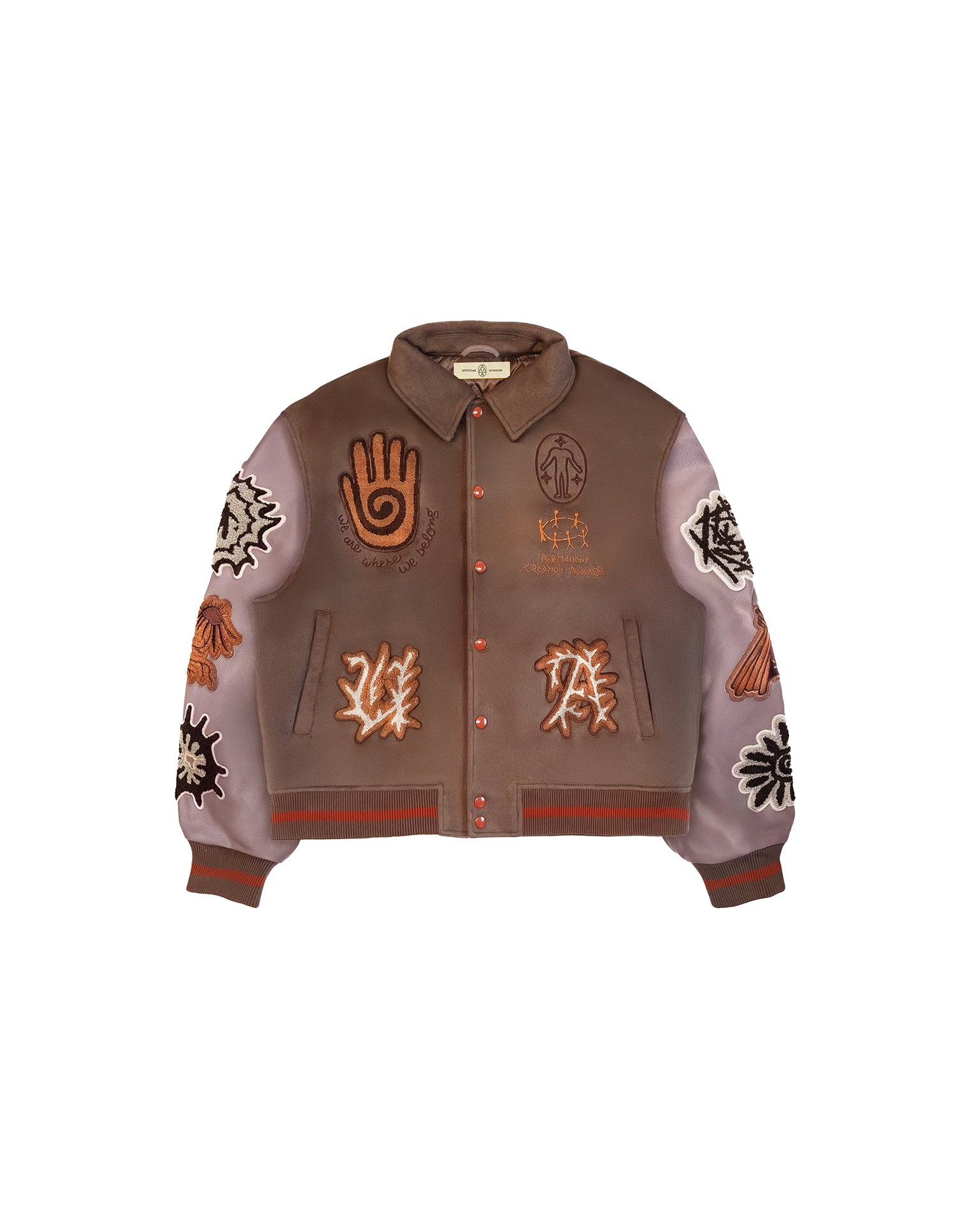 Varsity Jacket Rooting Wood Brown
