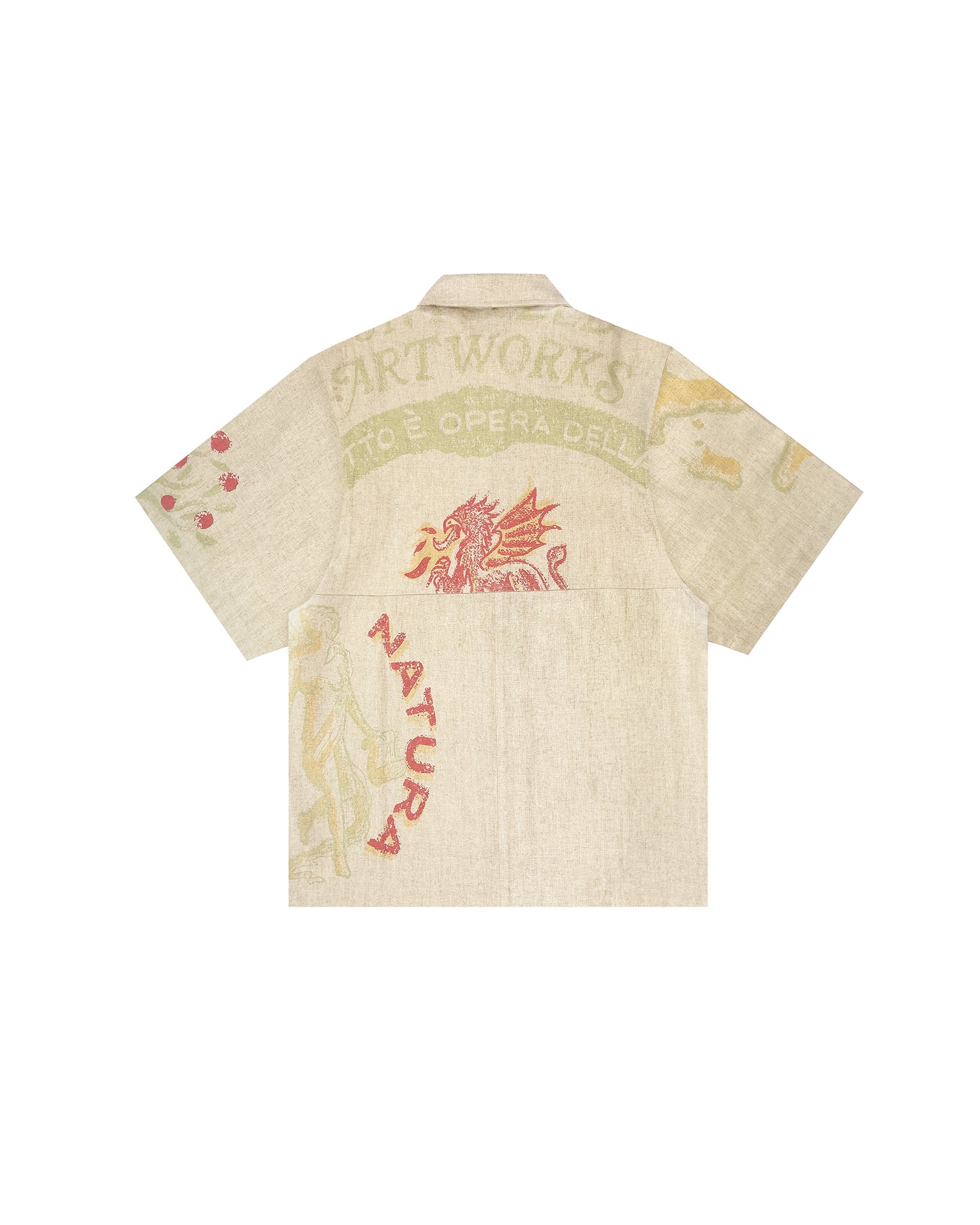 Short-Sleeve Fruit Linen Shirt