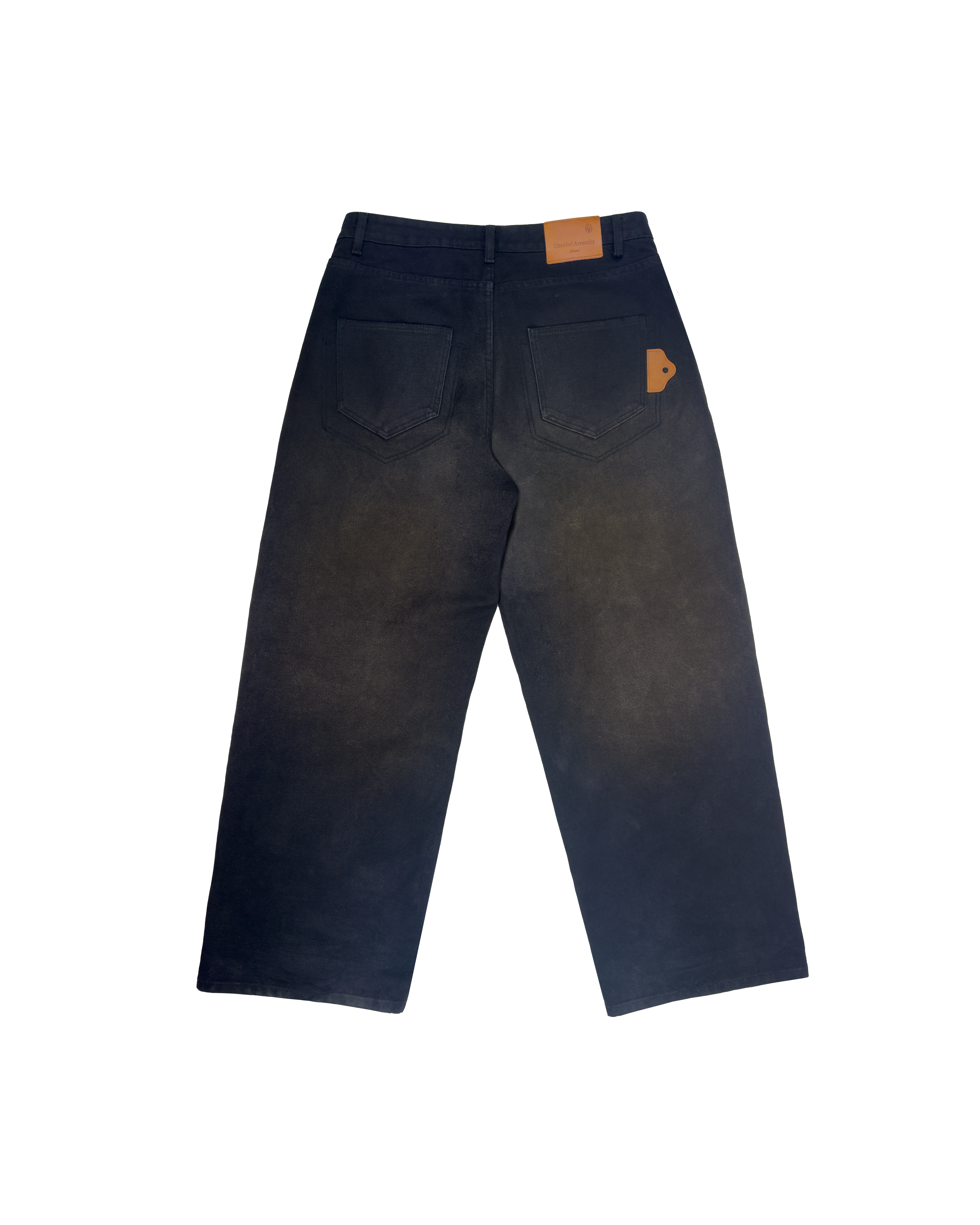 Double Knee Black Pants