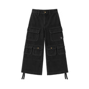 Cargo Pants Wide Leg Black
