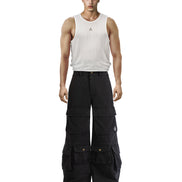 Cargo Pants Wide Leg Black