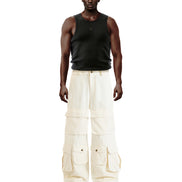 Cargo Pants Wide Leg Cream