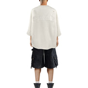 Short Sleeve White Crewneck