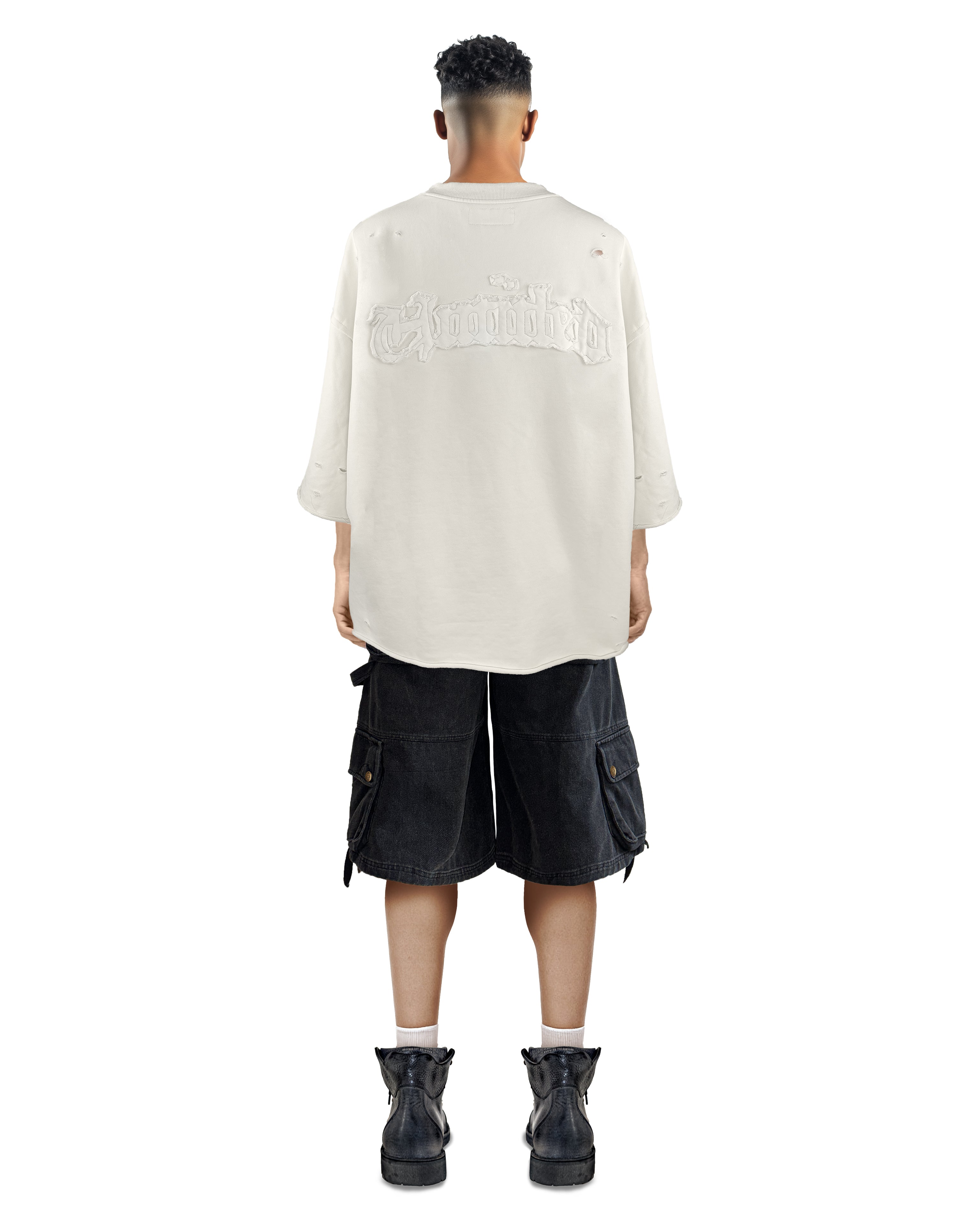 Short Sleeve White Crewneck