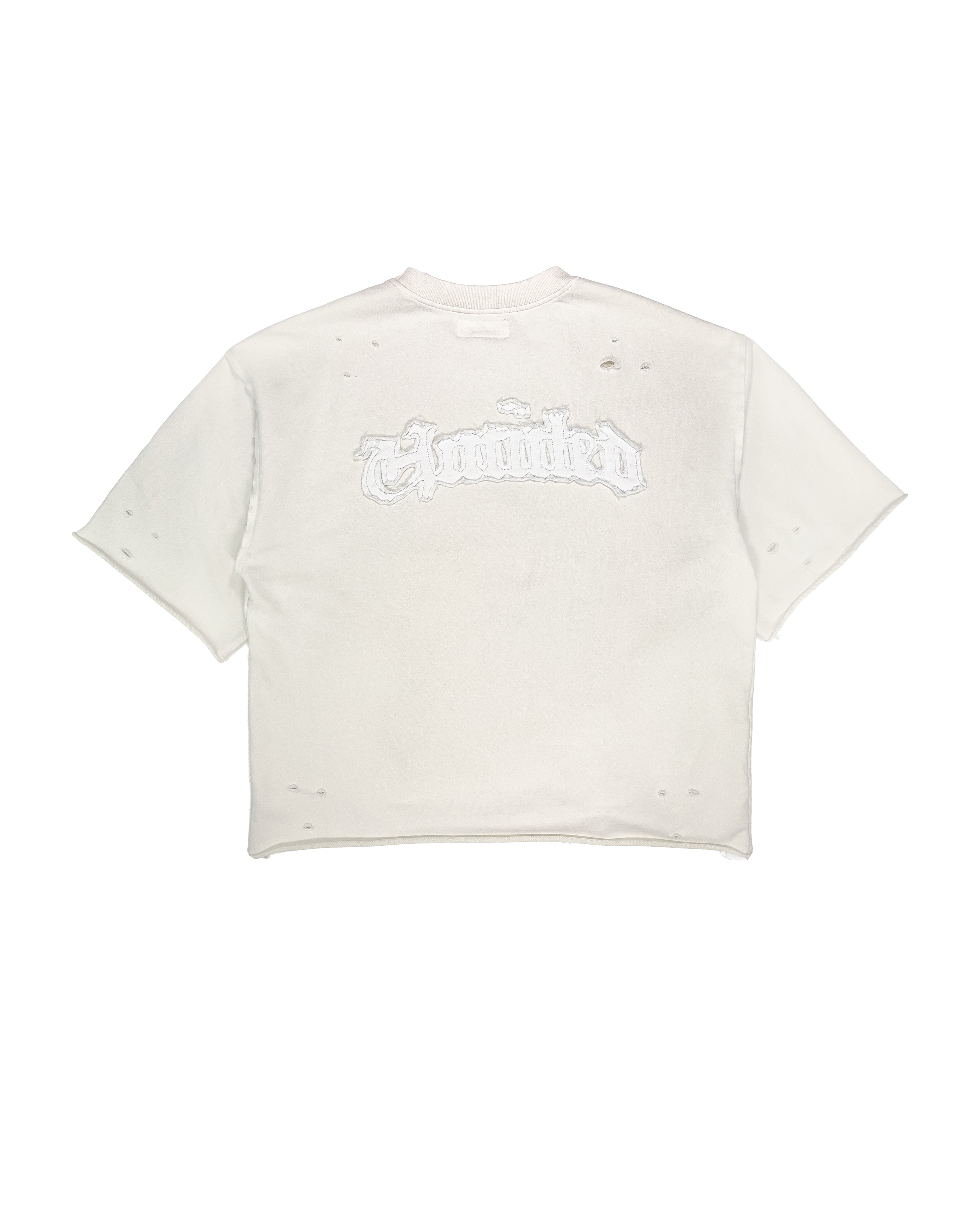 Short Sleeve White Crewneck