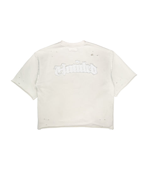 Short Sleeve White Crewneck