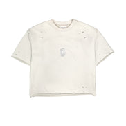 Short Sleeve White Crewneck