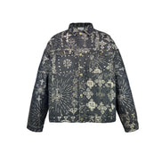 Jacquard Black Denim Jacket