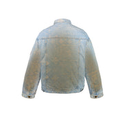 Jacquard Blue Denim Jacket