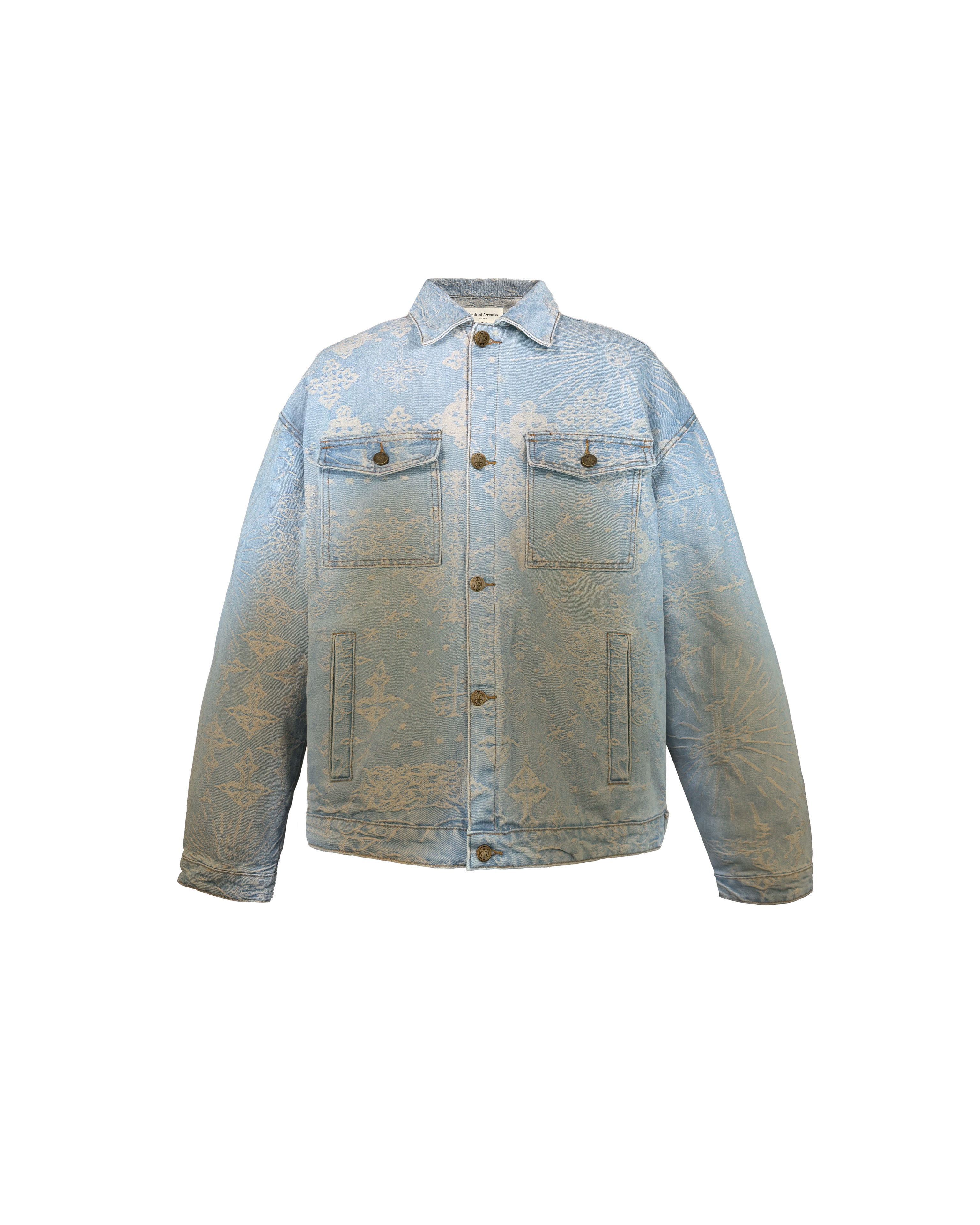 Jacquard Blue Denim Jacket