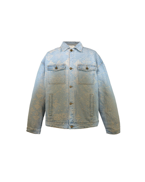 Jacquard Blue Denim Jacket