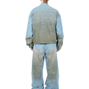 Jacquard Blue Denim Jacket