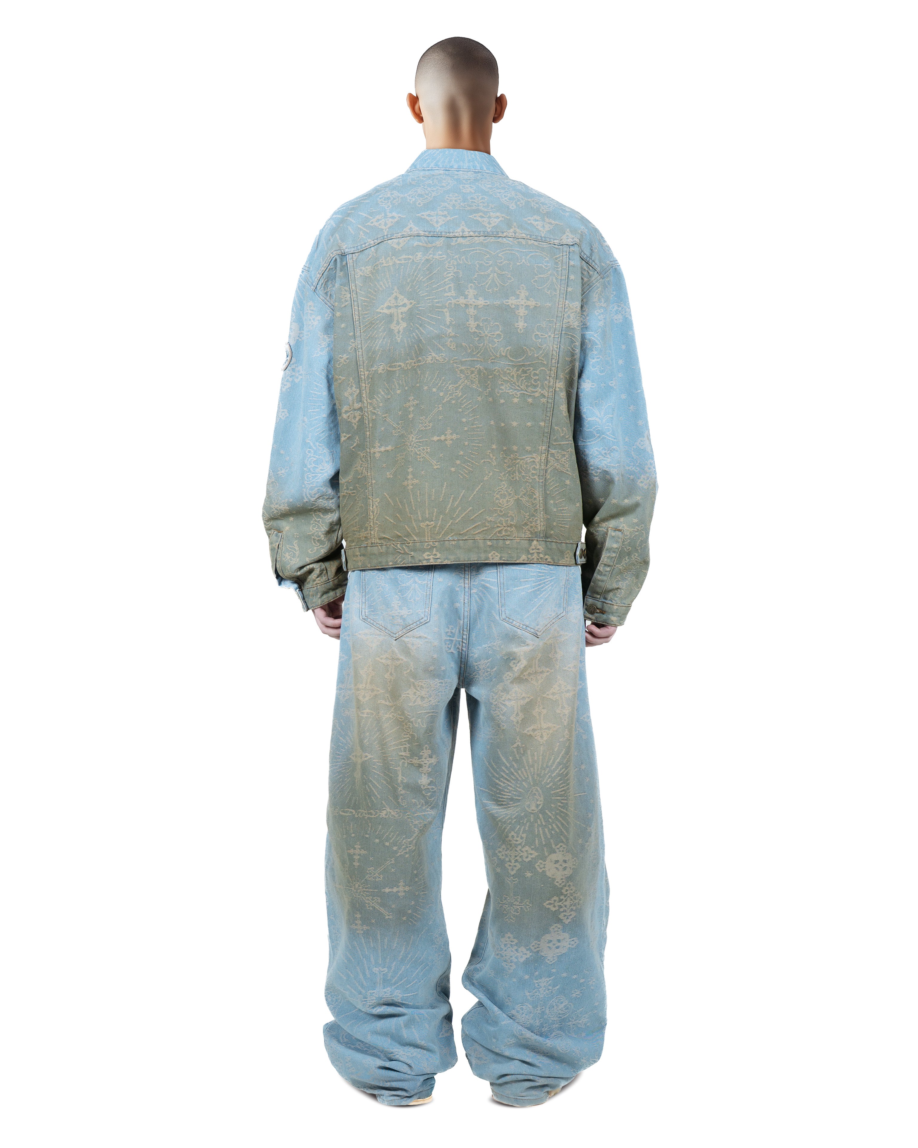 Jacquard Blue Denim Jacket