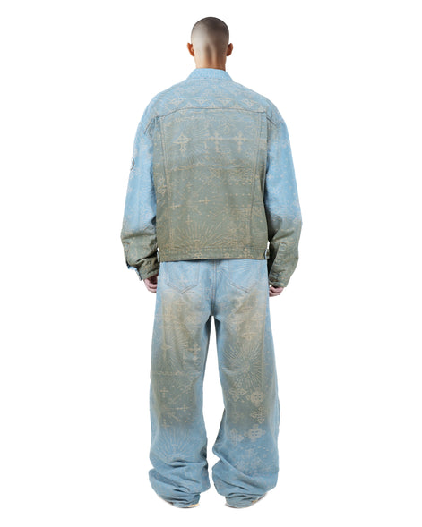 Jacquard Blue Denim Jacket