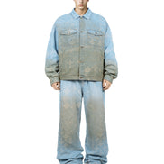 Jacquard Blue Denim Jacket