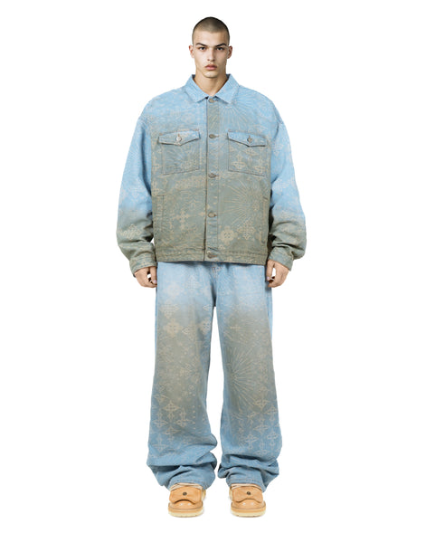 Jacquard Blue Denim Jacket