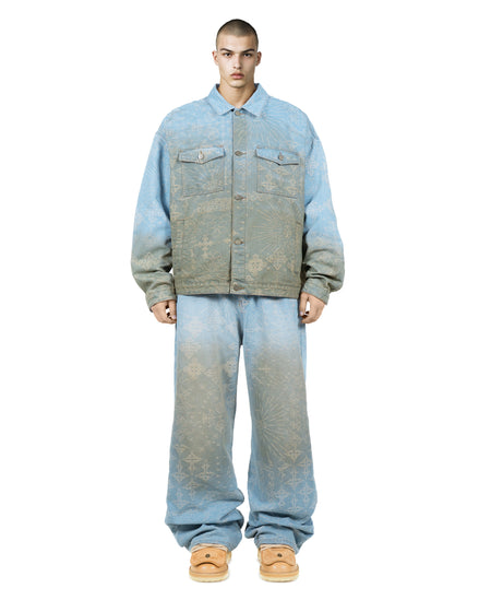 Jacquard Blue Denim Jacket