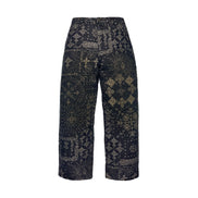 Jacquard Black Jeans Pants