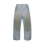 Jacquard Blue Jeans Pants