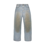 Jacquard Blue Jeans Pants