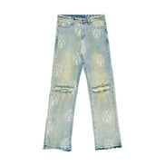 Denim Pants Allover Logo Chalk Blue
