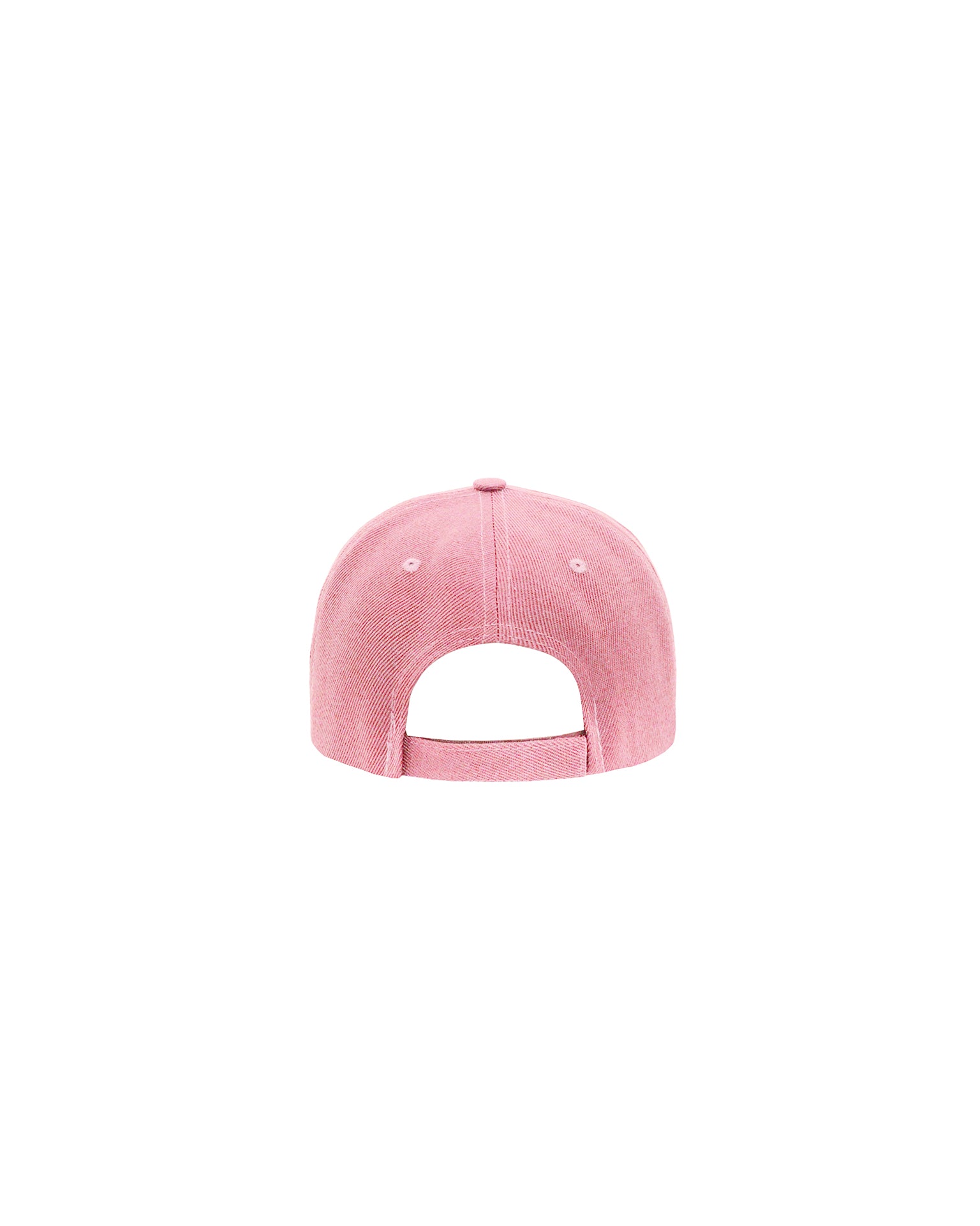 Untitled Artworks Essential Cap in Granite – Pink grey 6-panel cap with faded wash and Velcro adjustable back, made from recycled materials. Flat Back