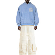 Hoodie Spiral Logo Washed Blue