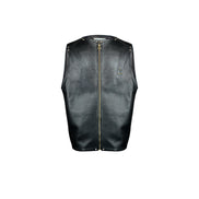 Black Leather Vest