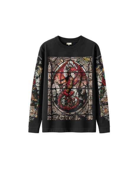 Cathedral Black Long Sleeve T-Shirt