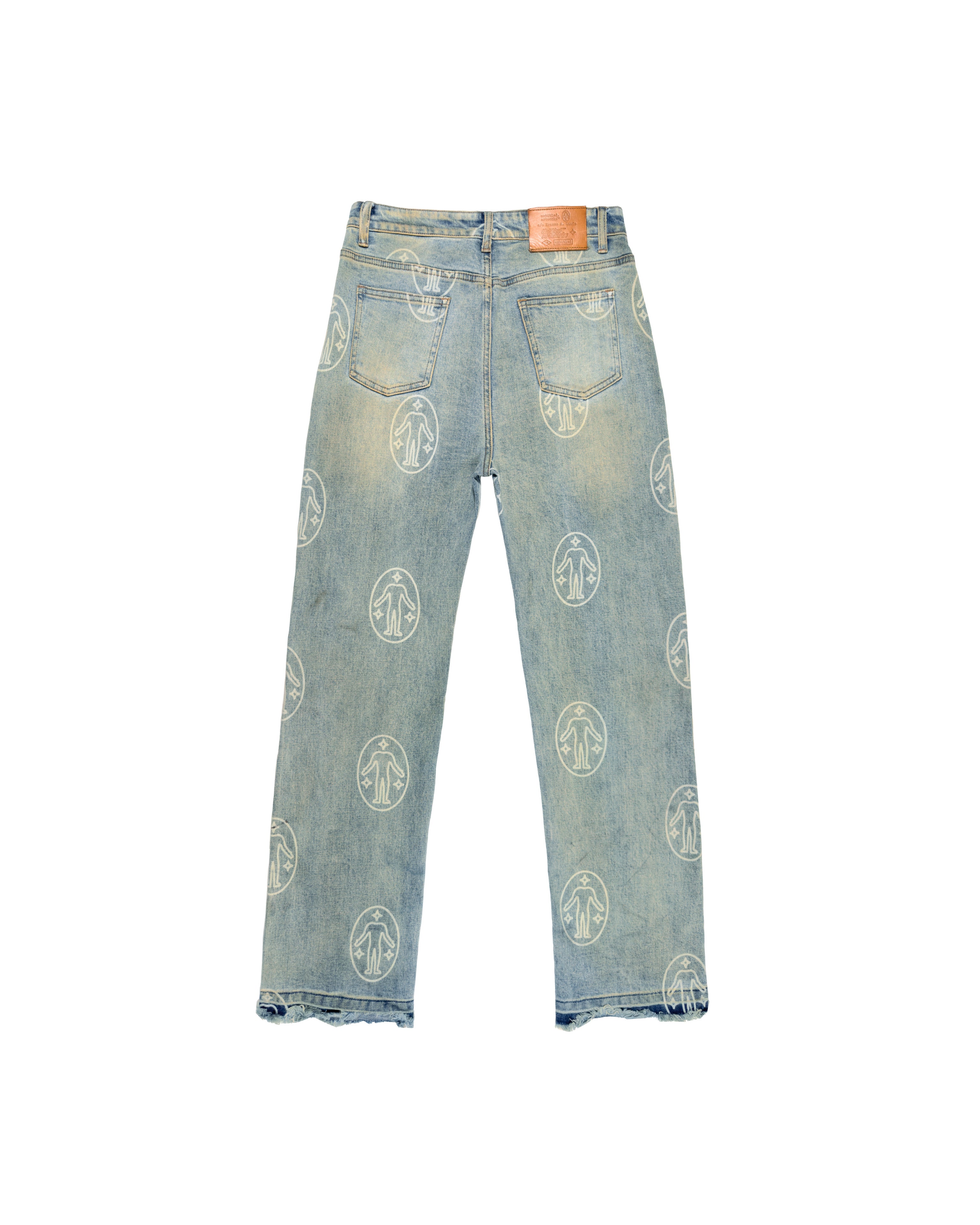 Denim Pants Allover Logo Chalk Blue