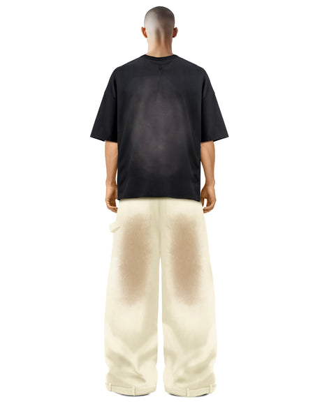 Tobi Wide Leg Cream Jeans