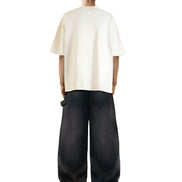 Tobi Wide Leg Black Jeans Dirty Washed