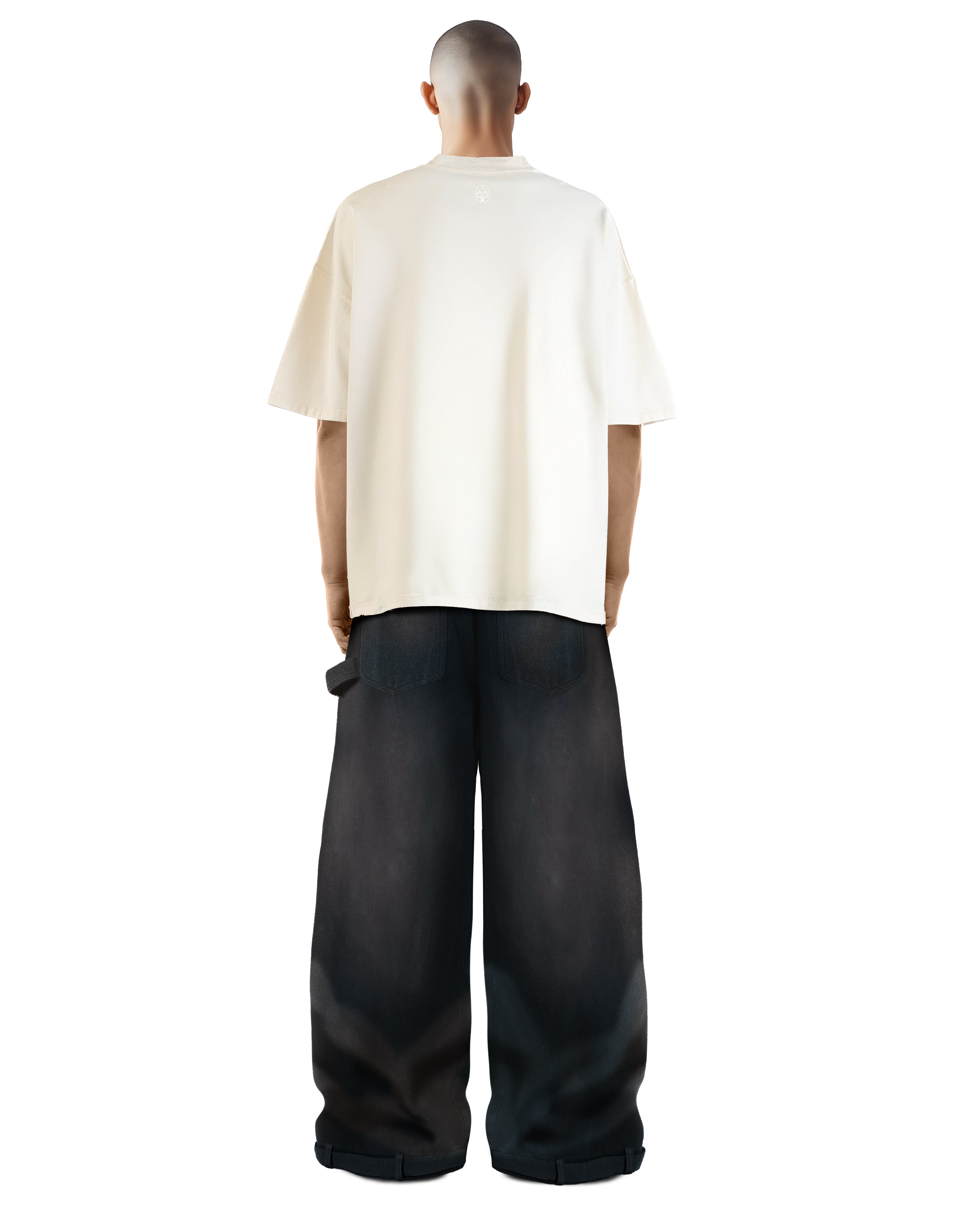 Tobi Wide Leg Black Jeans Dirty Washed