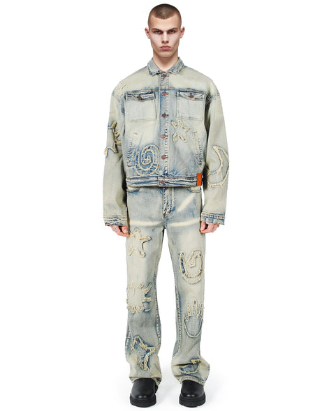 Denim Hippie Jacket Washed Blue