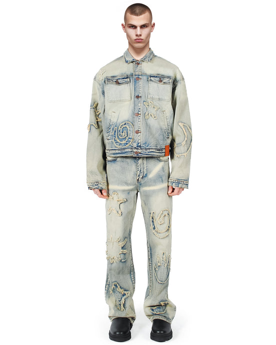 Denim Hippie Jacket Washed Blue