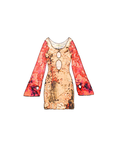 Mesh Dress Lava