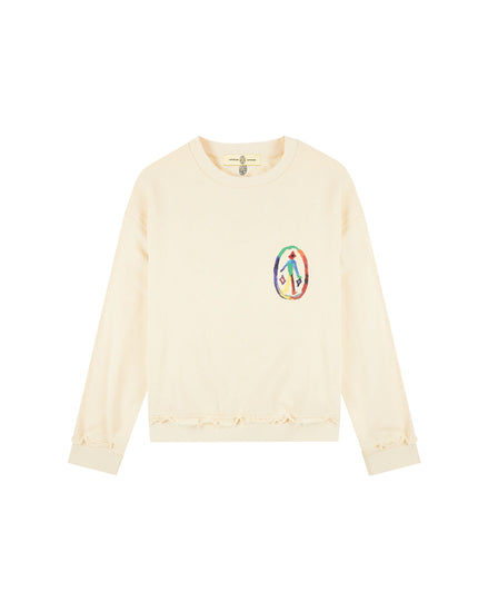 Playful Canvas Crewneck Sweatshirt