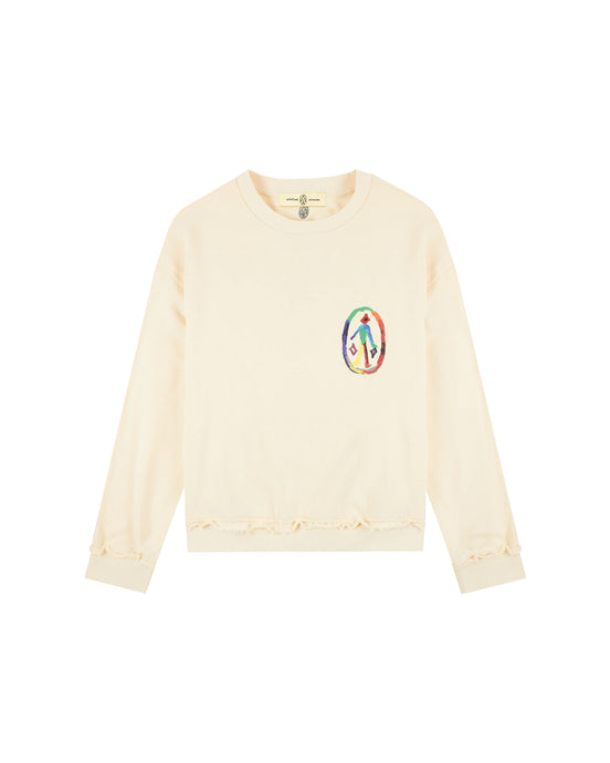 Playful Canvas Crewneck Sweatshirt