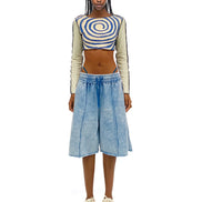 Washed Blue Sweat Shorts