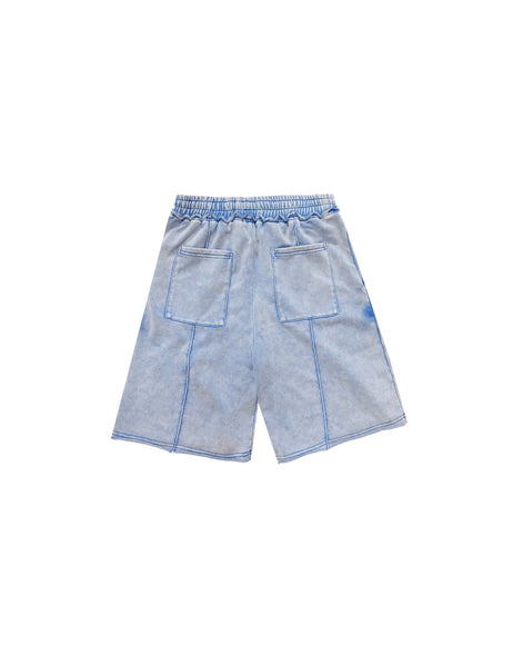 Washed Blue Sweat Shorts