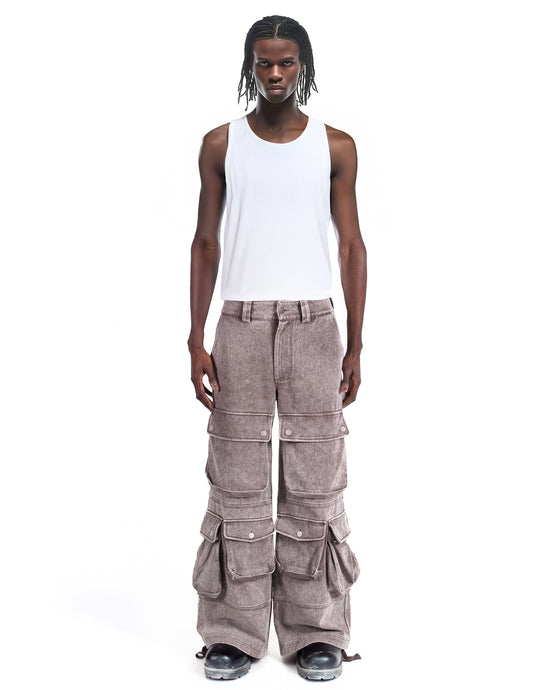 Cargo Wide Washed Wood Brown