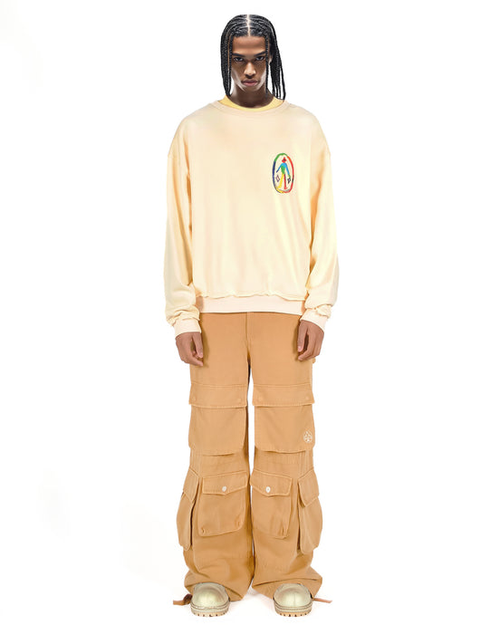 Playful Canvas Crewneck Sweatshirt