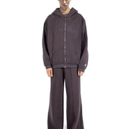 Hoodie Zip Record Black