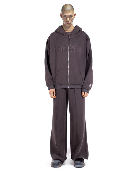 Hoodie Zip Record Black