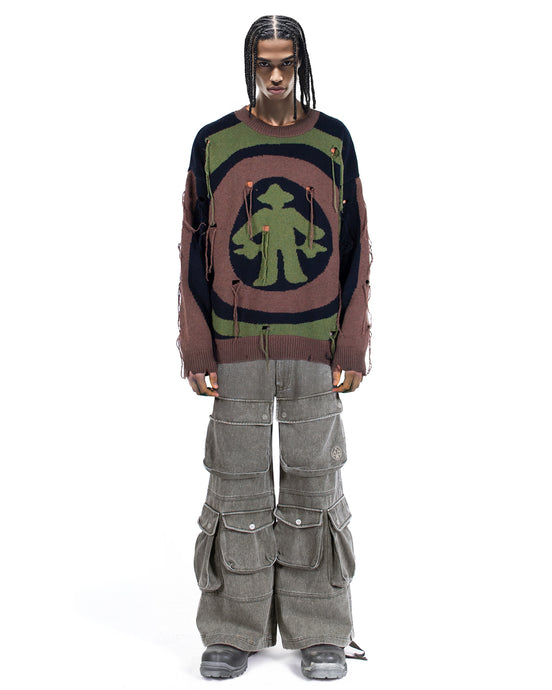 Knit Logo Spiral Moss